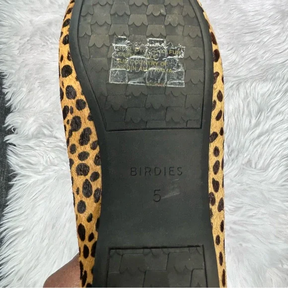 Birdies Goldfinch Leopard Print Calf Hair Pointed Toe Ballet Flats Size 5. - Picture 8 of 10